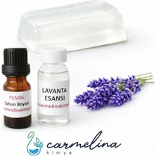 Carmelina Sabun Yapım Seti-3 (Şeffaf Sabun Bazı-Pembe Boya ve Esans)