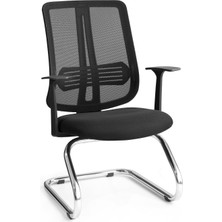 Pivotto Leo Siyah Fileli Misafir Koltuğu l  Bekleme Koltuğu l Sabit Kol