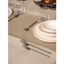 Uravas Store Antique Jasmine Bej Keten Masa Örtüsü