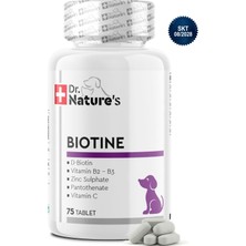 Dr. Nature's Köpek Biotin Tablet 75 Tablet – Deri ve Tüy Sağlığı Destekleyici