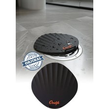 Siyah Renk Deniz Kabuğu Kötü Koku Önleyici Silikon Mat Desen Banyo Mutfak Lavabo Balkon Tıkaç Kapağı