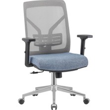 Pivotto Gemini Mavi Fileli Çalışma Koltuğu l Ofis Koltuğu l Hareketli Kol
