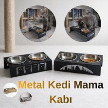 Sengenegel Krom Bıyık Yorgunluğu Yapmayan Kedi Köpek Mama ve Su Kabı 1 Adet