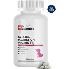Dr. Nature's Köpek Kalsiyum D3  300 Tablet – Kemik ve Diş Gelişimi Destekleyici
