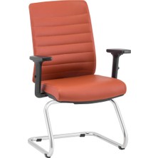 Pivotto Scorp Kiremit Deri Misafir Koltuğu l Bekleme Koltuğu l Sabit Kol