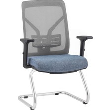 Pivotto Gemini Mavi Fileli Misafir Koltuğu l  Bekleme Koltuğu l Hareketli Kol