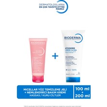 Bioderma Hassas & Kuru Ciltler Yüz, Vücut Nemlendirici ve Micellar Temizleme Jeli Içeren Cilt Bakım Seti