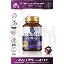 Dr.Henri Passiflora Complex – Passiflora, Valerian, L-Teanin ve Vitamin B6 30 Kapsül