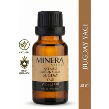 Minera Vital Buğday Yağı 20 ml (Wheat Germ Oil) %100 Saf Soğuk Sıkım Damlalıklı Cam Şişe