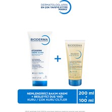 Bioderma Atoderm Kuru Cilt Nemlendirici Besleyici Duş Yağı 100 Ml Ve Bakım Kremi 200 Ml Bebek Çocuk Yetişkin
