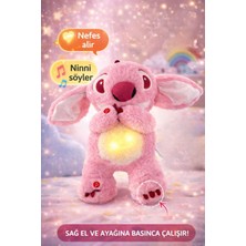 Ziventa 35Cm Nefes Alan Uyku Arkadaşı Stitch Sesli Işıklı Yumuşacık Peluş Sevgili Hediye