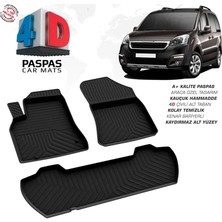 Peugeot Partner Tepee 2 2010 Ferrous 4d Havuzlu Kauçuk Paspas