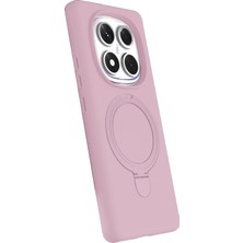 Almira Butik Mey Ithalat®   Redmi Note 14 Pro 5g Regal Magsafe Standlı Kapak - Açık Pembe