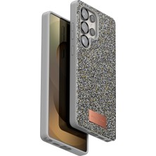 Almira Butik Mey Ithalat®  Samsung Galaxy S25 Ultra Bright Simli Kapak - Gümüş