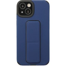 Almira Butik Mey Ithalat®  iPhone 14 Plus Kılıf Mega Standlı Silikon - Mavi