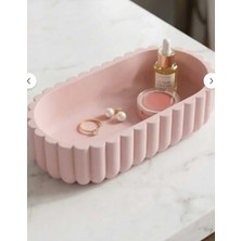 Lotus Home Dalgalı Kenarlı Dekoratif Organizer Tepsi – Makyaj & Takı Düzenleyici