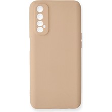 Almira Butik Mey Ithalat®  Realme 7 Kılıf Nano Içi Kadife Silikon - Pudra