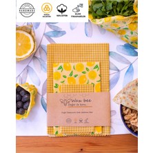 Balmumlu Doğal Saklama Bezi- 3'lü Set  (40X40CM-30X30CM-20X20CM)-BALMUMU Bezi -Karışık-2