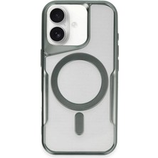 Almira Butik Mey Ithalat®  iPhone 16 Plus Kılıf Boyi Magsafe Silikon Kapak - Yeşil