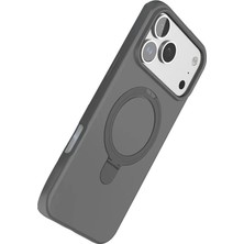 Almira Butik Mey Ithalat®   iPhone 17 Pro Max Regal Magsafe Standlı Kapak - Titan Gri