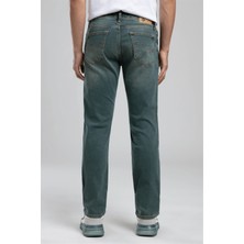 Lee Cooper Jagger Erkek Slım Straıght Dar Kesim Normal Bel Düz Paça Jean Pantolon Yeşil