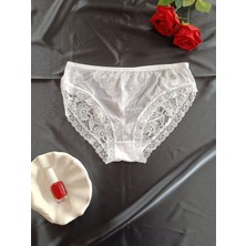 Zena Underwear Ava Arkası Çift Pencereli Fiyonklu Full Dantelli Kadın Iç Giyim Külot