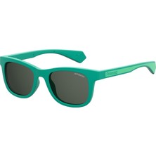 Polaroid Polaroıd Kıds PLD8031S 46 1ed M9 Yeşil Gri Unısex Çocuk Güneş Gözlüğü