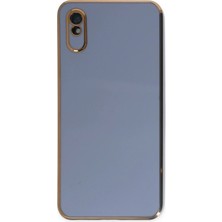 Almira Butik Mey Ithalat®   Redmi 9A Kılıf Volet Silikon - Mavi