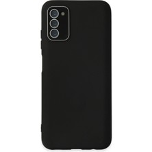 Almira Butik Mey Ithalat®  Samsung Galaxy A03S Kılıf Lansman Glass Kapak - Siyah