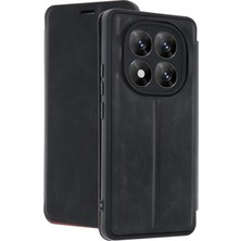 Almira Butik Mey Ithalat®   Redmi Note 14 Pro 5g Kılıf Flip Cover - Siyah