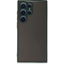 Almira Butik Mey Ithalat®  Samsung Galaxy S22 Ultra Kılıf Montreal Silikon Kapak - Yeşil