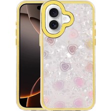 Almira Butik Mey Ithalat®   iPhone 16 Lumi Desenli Kapak - Sarı