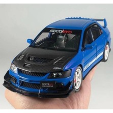 Scntoys 1:24 Mitsubishi Lancer Evolution EV09 Diecast Model Araba Karbon Kaput Mitsubishi EV09 Model Araba