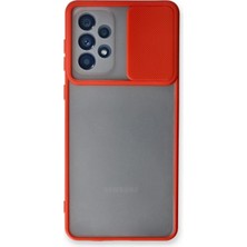 Almira Butik Mey Ithalat®  Samsung Galaxy A33 5g Kılıf Palm Buzlu Kamera Sürgülü Silikon - Kırmızı