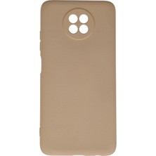 Almira Butik Mey Ithalat®   Redmi Note 9 5g Kılıf Nano Içi Kadife Silikon - Bej