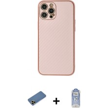 Marsilyan™- iPhone 12 Pro Max Kılıf Ahenk Işık - Siyah Joko Magic 5d Cam + Gold Shine Kamera Lens Koruma Cam