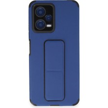 Almira Butik Mey Ithalat®   Poco X5 5g Kılıf Mega Standlı Silikon - Mavi