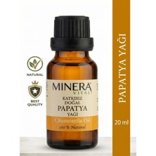 Minera Vital Papatya Yağı 20 ml (Chamomile Oil) %100 Saf Soğuk Sıkım Damlalıklı Cam Şişe