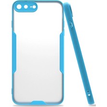 Almira Butik Mey Ithalat®  iPhone 7 Plus Kılıf Platin Silikon - Mavi