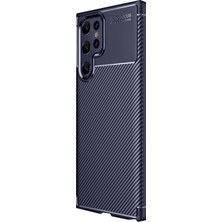 Almira Butik Mey Ithalat®  Samsung Galaxy S25 Ultra Kılıf Auto Focus Karbon Kapak - Lacivert