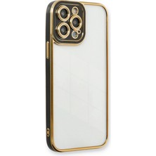 Almira Butik Mey Ithalat®  iPhone 13 Pro Max Kılıf Liva Lens Silikon - Siyah