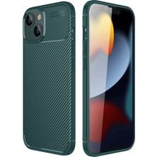 Almira Butik Mey Ithalat®  iPhone 14 Kılıf Auto Focus Karbon Kapak - Koyu Yeşil
