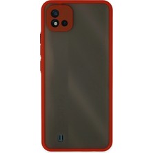 Almira Butik Mey Ithalat®  Realme C11 2021 Kılıf Montreal Silikon Kapak - Kırmızı