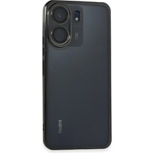 Almira Butik Mey Ithalat®   Redmi 13C Kılıf  Lensli Silikon - Siyah