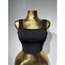 362 Fashion Butik Triko Korse Crop