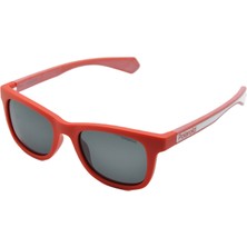 Polaroid Polaroıd Kıds PLD8031S 46 C9A M9 Kırmızı Gri Unısex Çocuk Güneş Gözlüğü