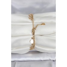 Youday Accessories 316L Çelik Gold Renk Pullu Model Kadın Bileklik