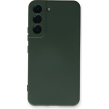 Almira Butik Mey Ithalat®  Samsung Galaxy S23 Plus Kılıf Nano Içi Kadife Silikon - Koyu Yeşil