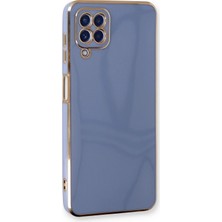 Almira Butik Mey Ithalat®  Samsung Galaxy A22 Kılıf Volet Silikon - Mavi