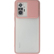 Almira Butik Mey Ithalat®   Redmi Note 10 Pro Kılıf Palm Buzlu Kamera Sürgülü Silikon - Pembe